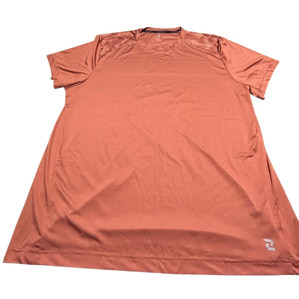 ZELOS Men's Short Sleeve burnt orange men's xl shirt